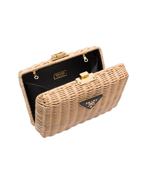 prada wicker clutch
